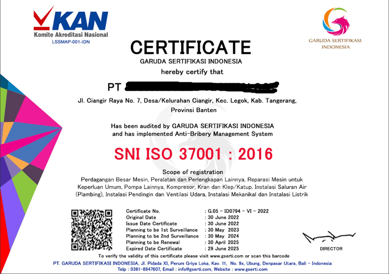 Sertifikat ISO 37001: Menguak Manfaat dan Keuntungan< sertifikat iso 37001, manfaat sertifikat iso, keuntungan iso 37001, sistem manajemen anti suap 